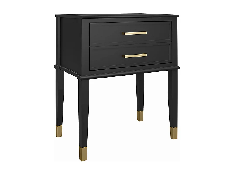 Tavolino con 2 cassetti in MDF nero