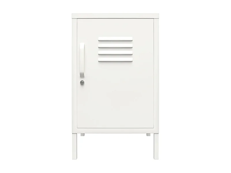 Tavolino con 1 anta in metallo bianco