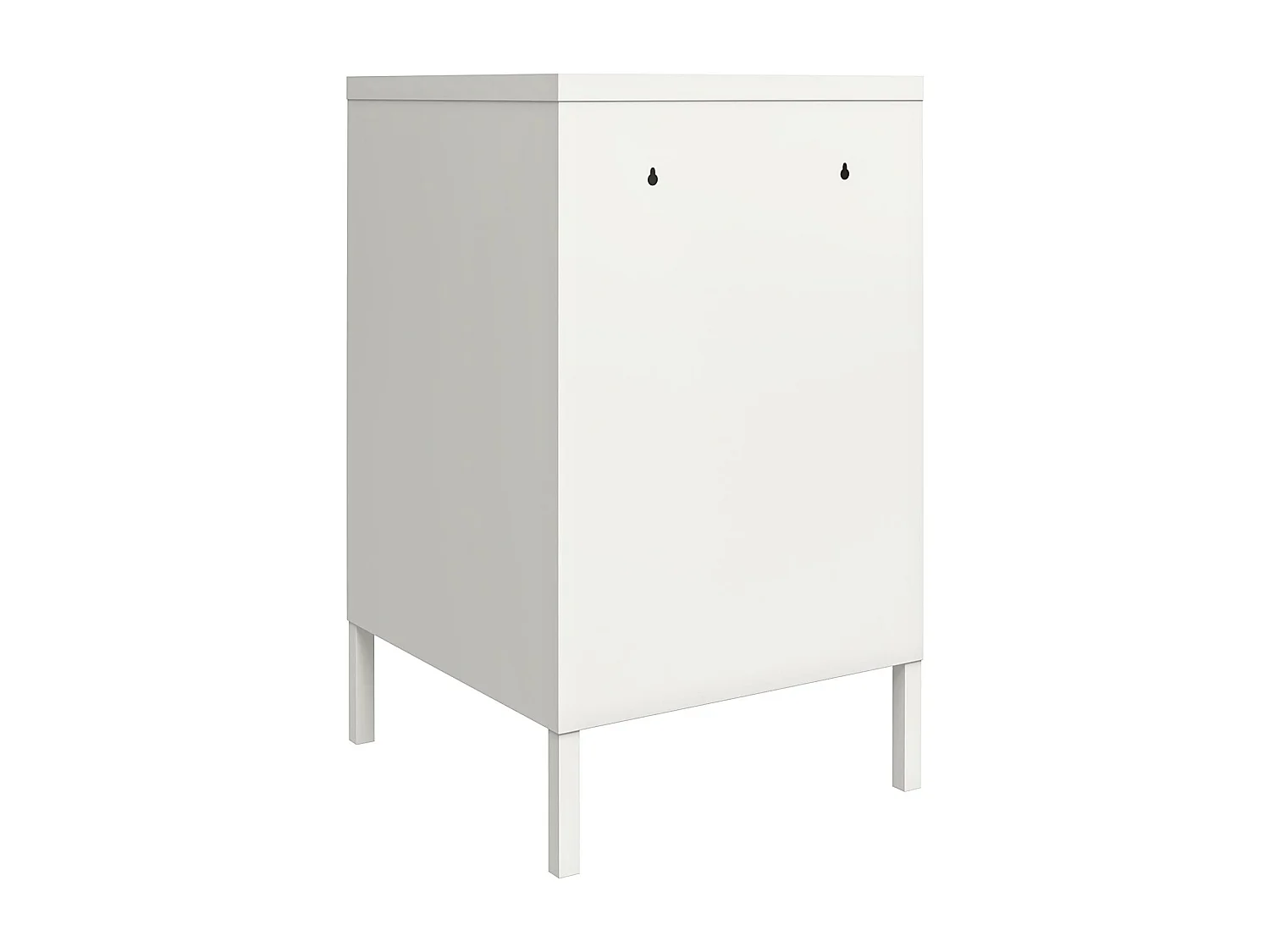 Tavolino con 1 anta in metallo bianco