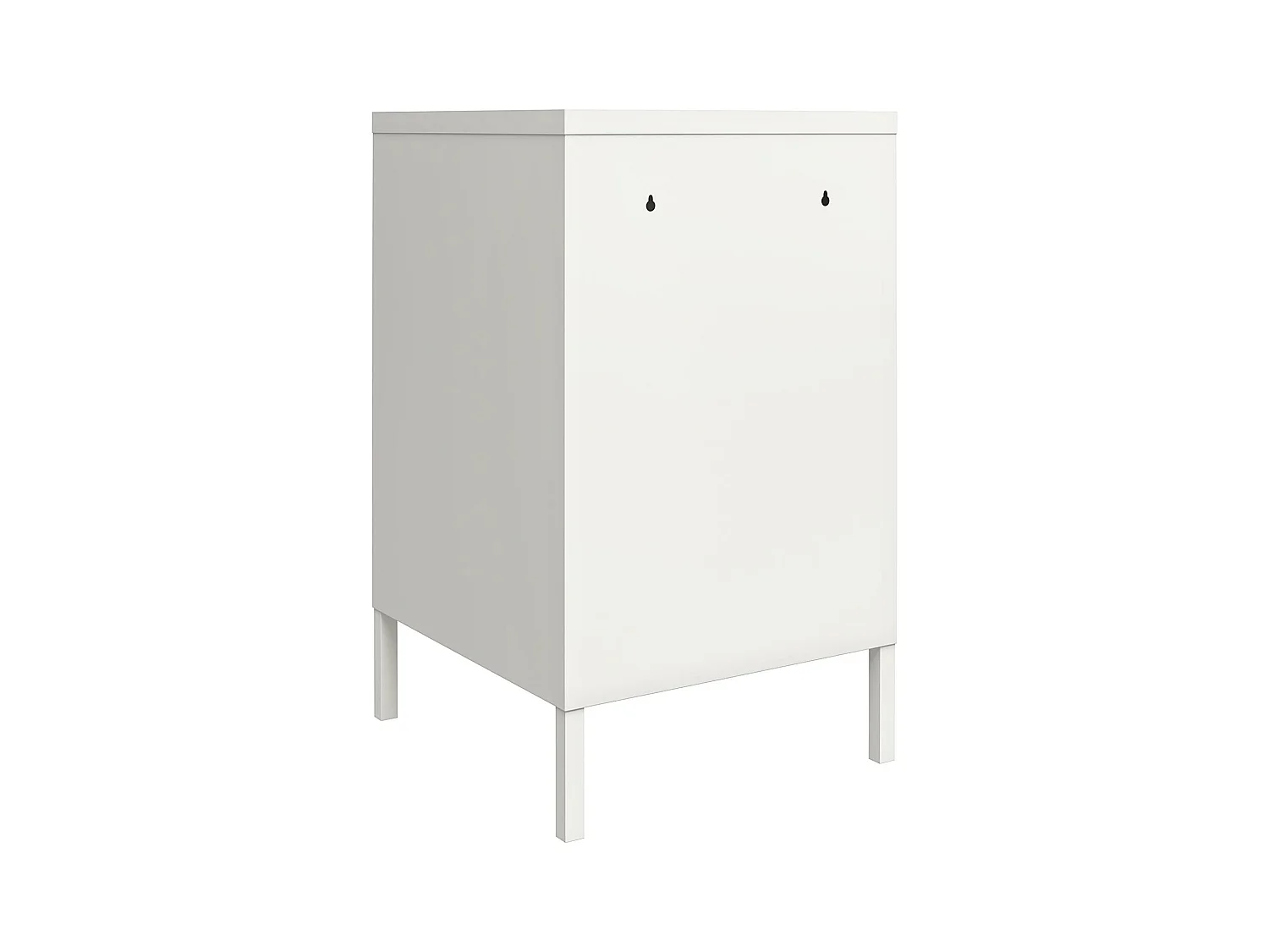 Mission District | Table d'appoint avec 1 porte en métal blanc