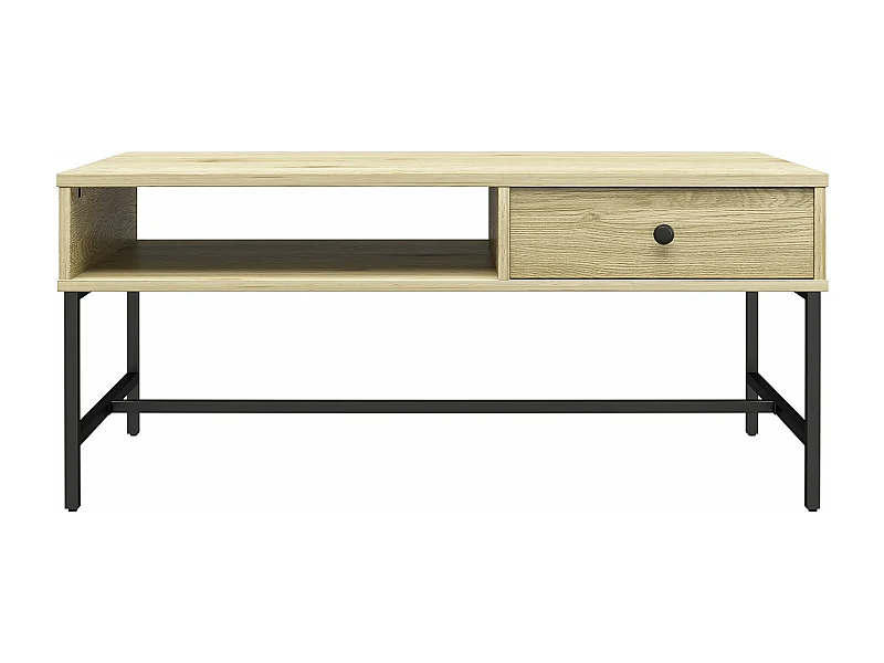 Tamlin | Salontafel met 1 lade in effet hout natuur