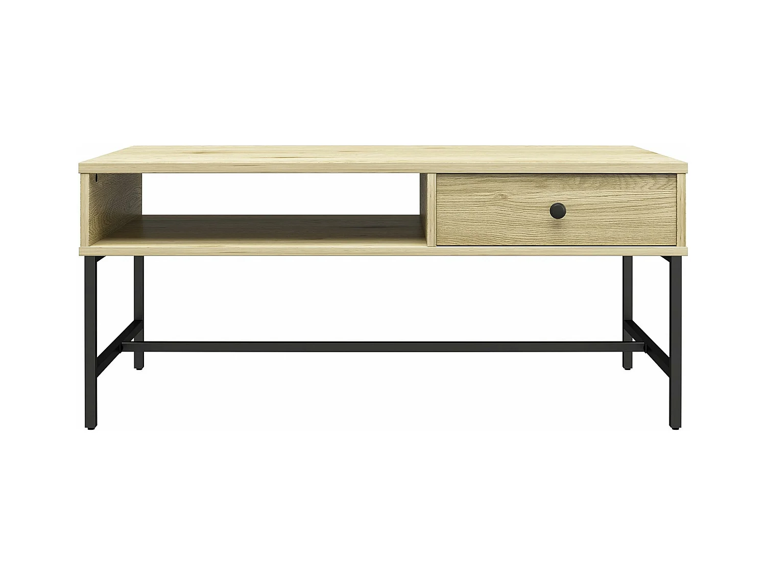 Tamlin | Table basse avec 1 tiroir en aspect bois nature
