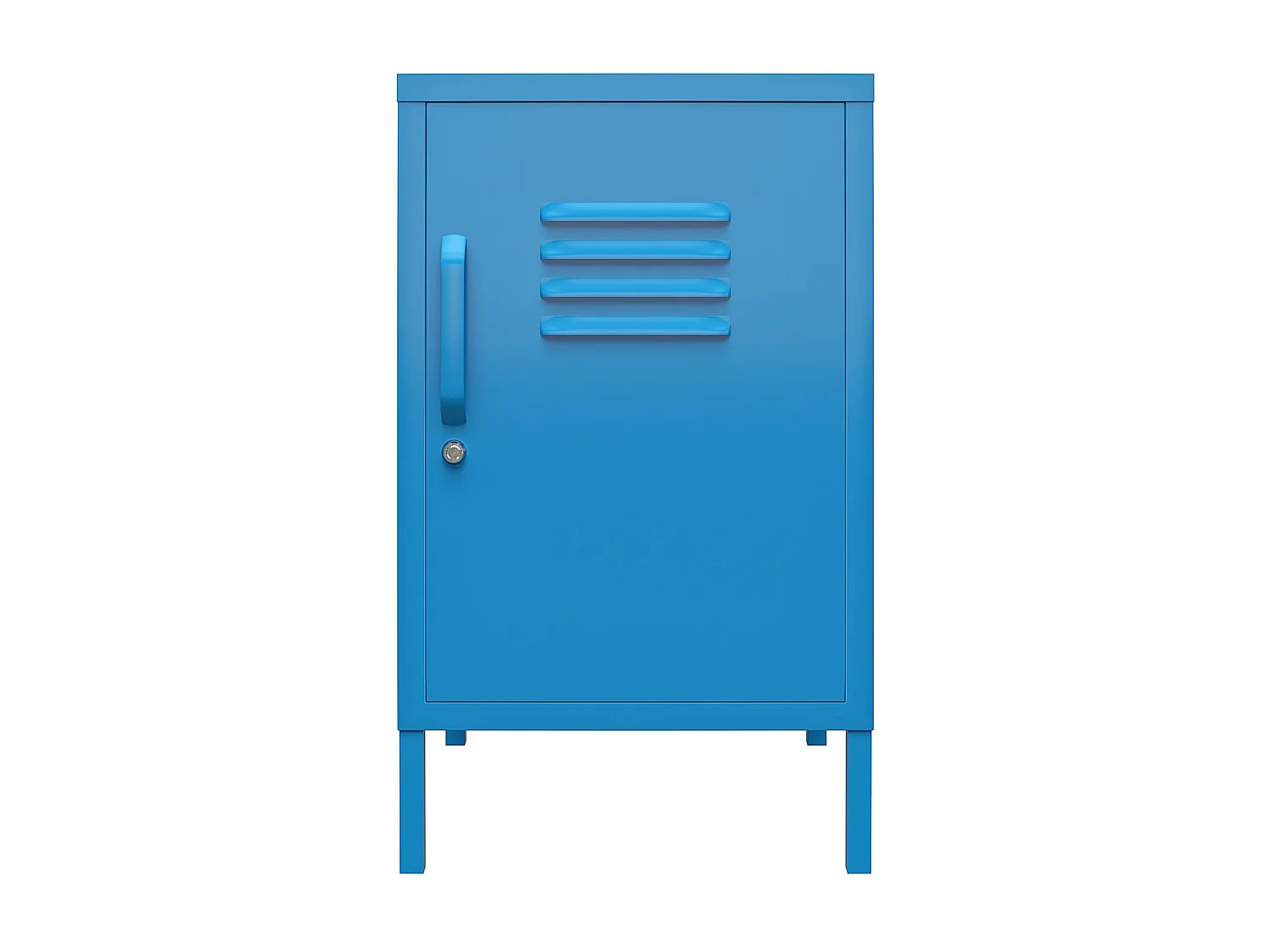 Cache | Revêtement en poudre pour table d'appoint en métal bleu