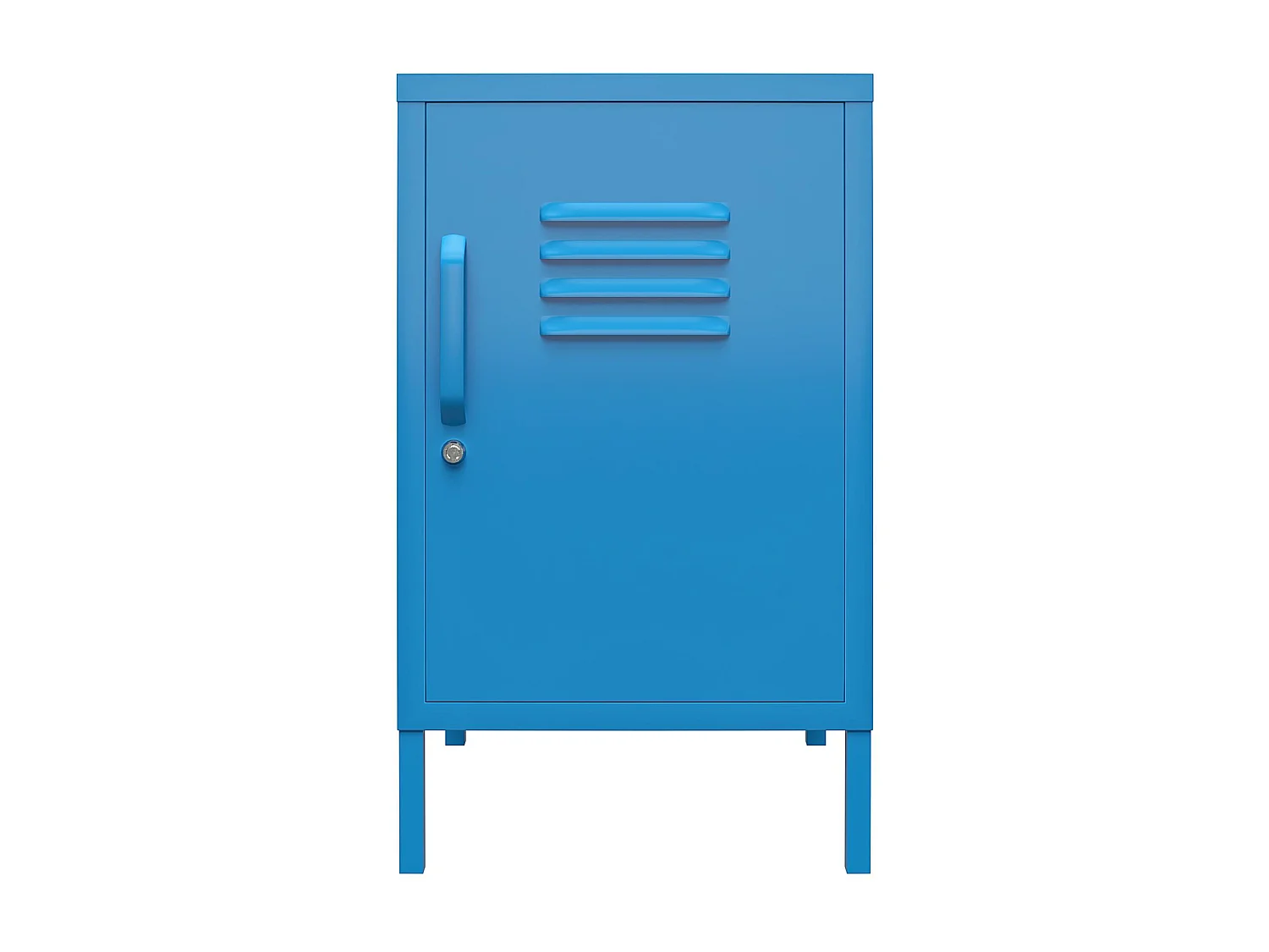 Cache | Revêtement en poudre pour table d'appoint en métal bleu