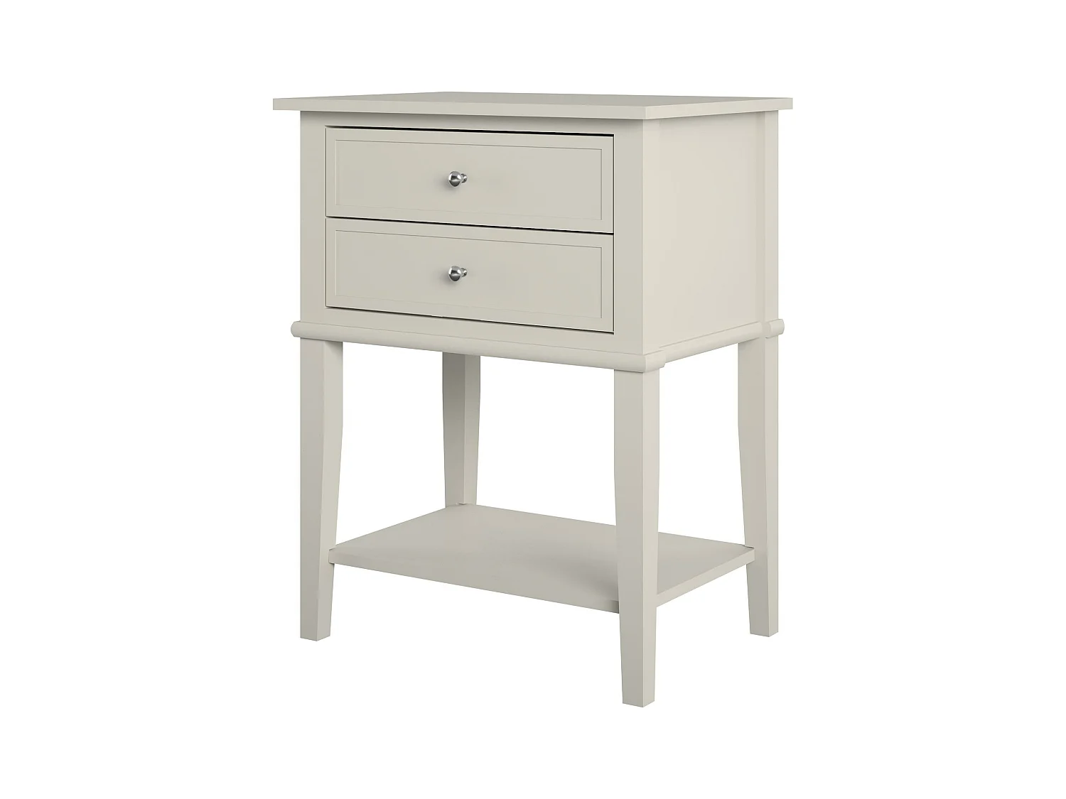 Mesa decorativa con 2 cajones en MDF topo