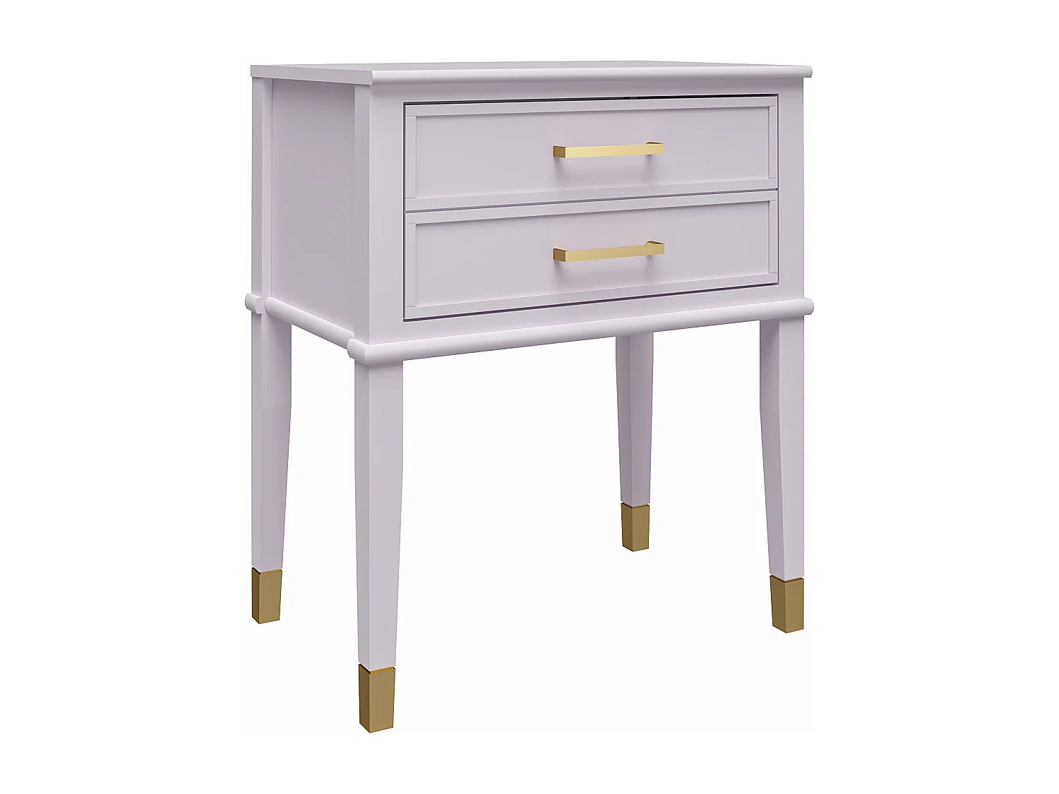 Table d'appoint avec 2 tiroirs en MDF violet