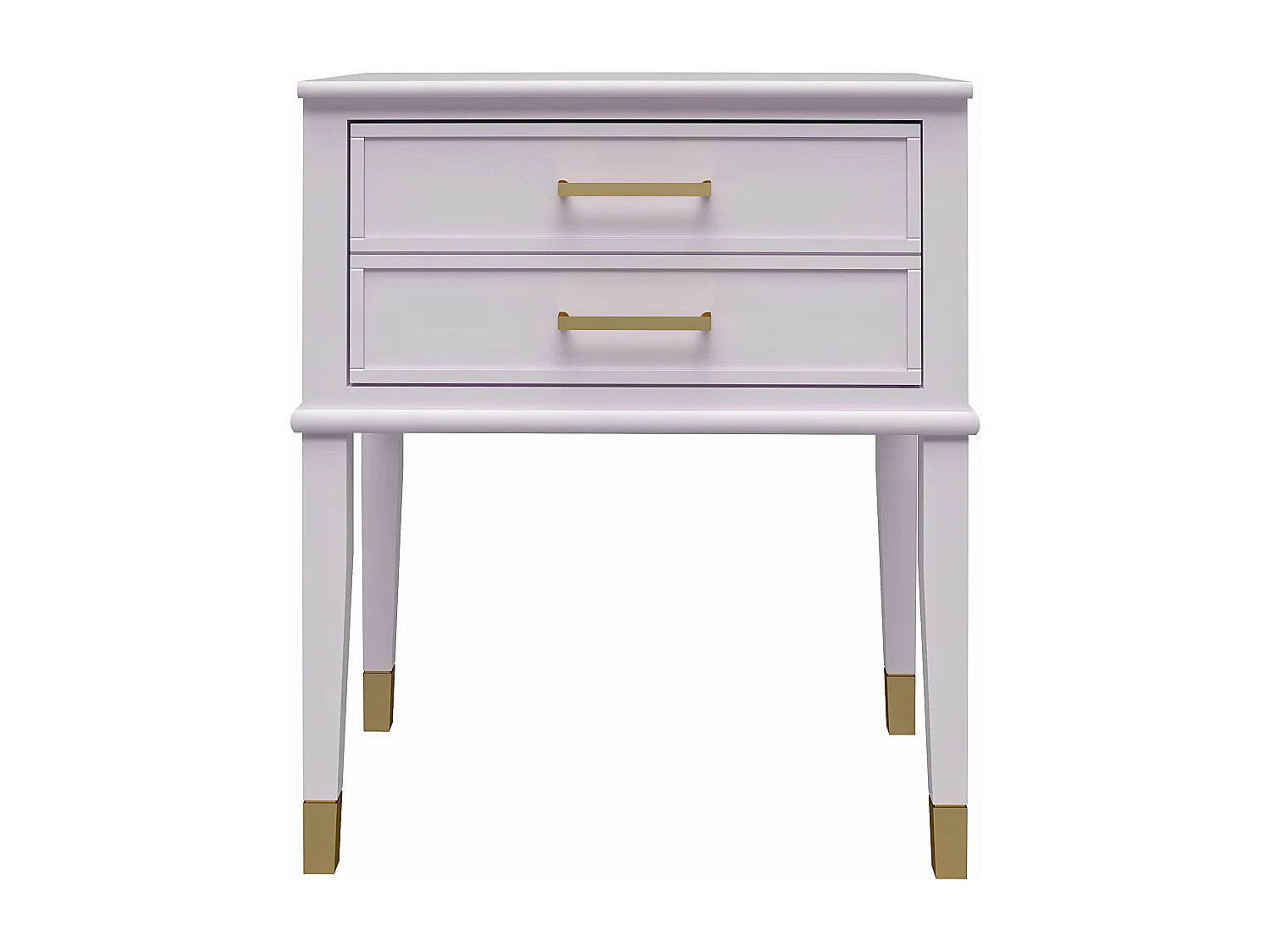 Table d'appoint avec 2 tiroirs en MDF violet