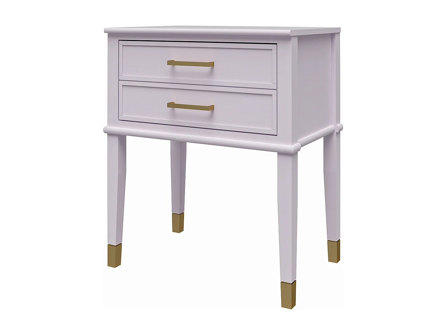 Table d'appoint avec 2 tiroirs en MDF violet