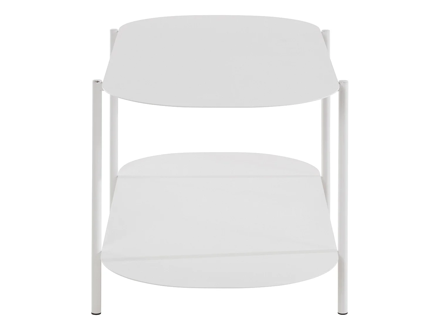 Tavolino con 1 ripiano in metallo bianco