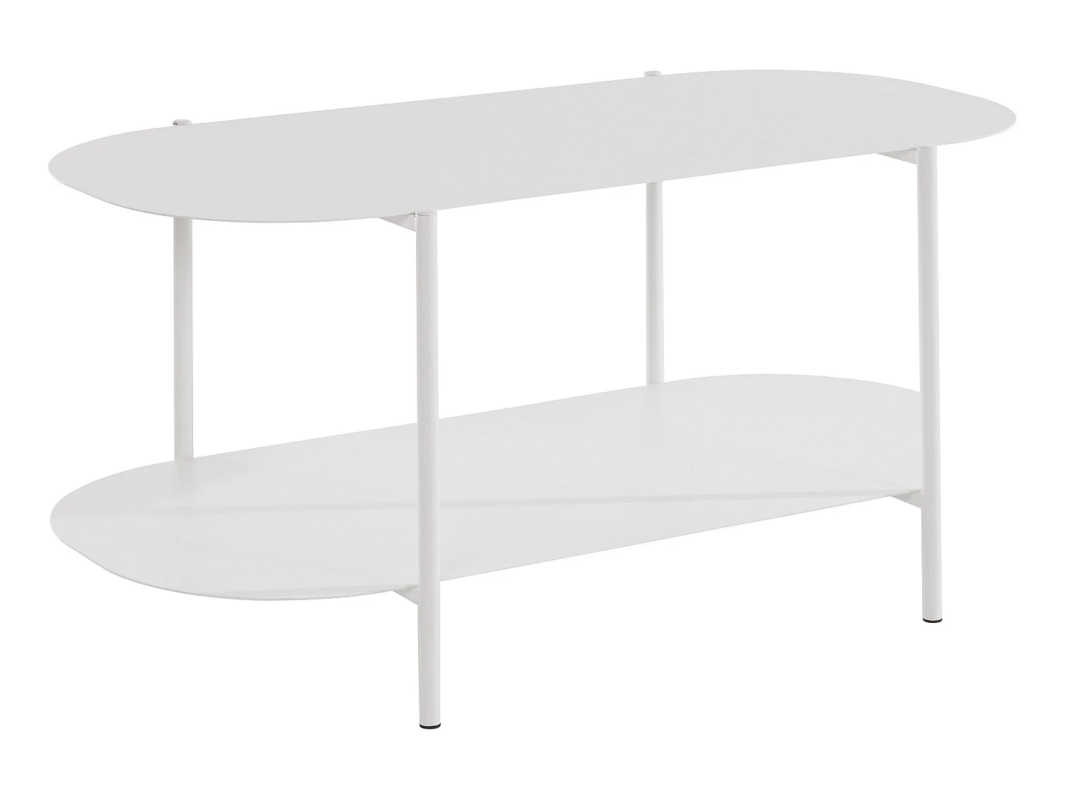 Tavolino con 1 ripiano in metallo bianco