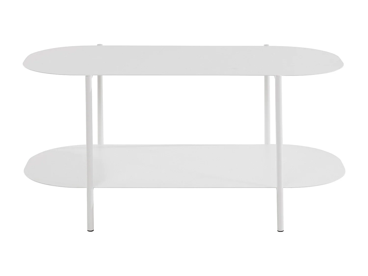 Siliam | Table basse avec 1 étagère en métal blanc