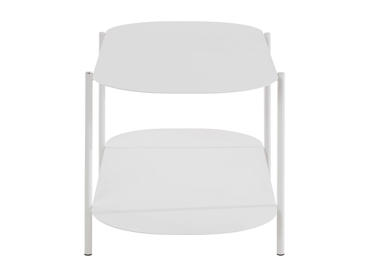 Siliam | Table basse avec 1 étagère en métal blanc