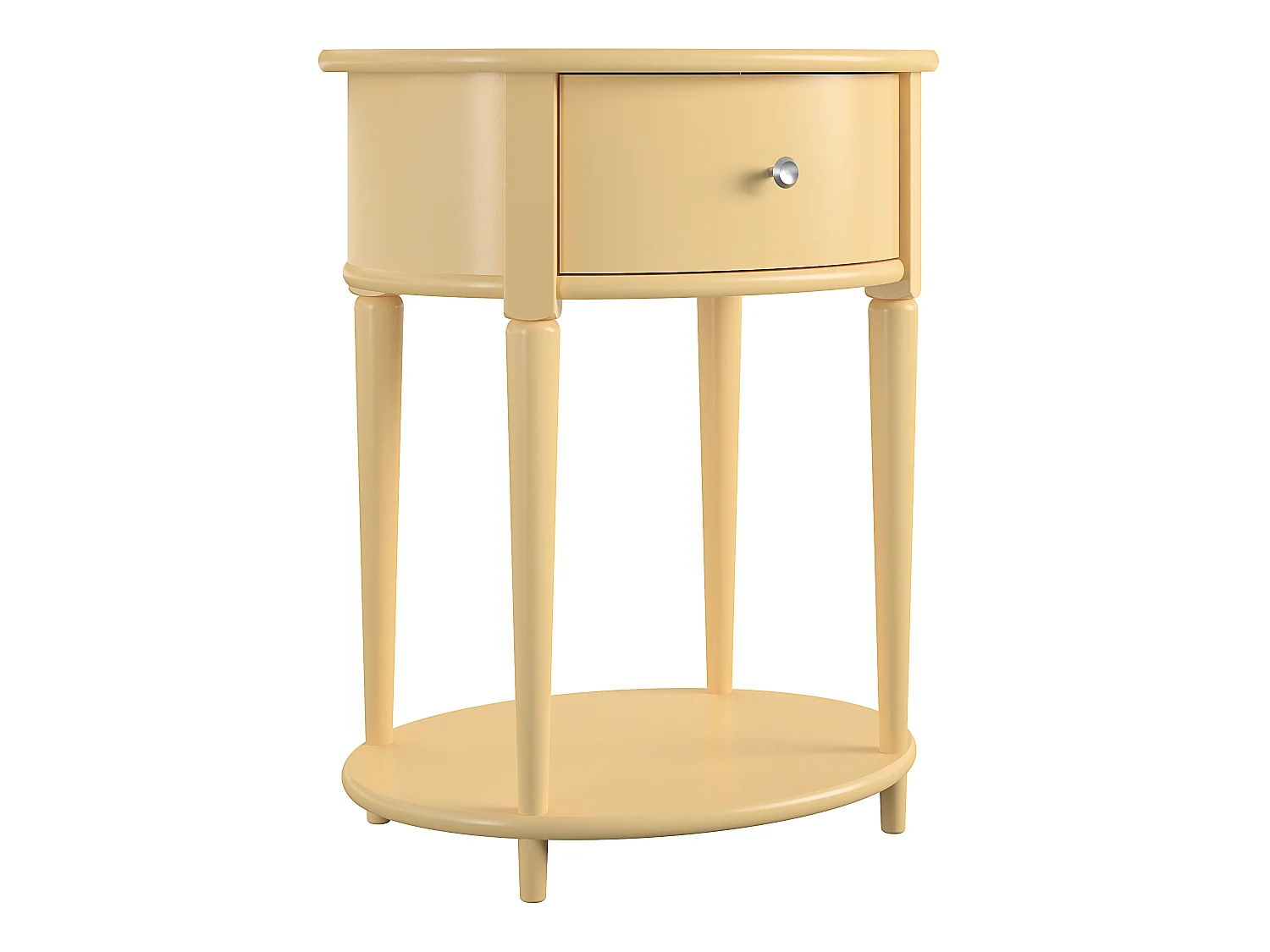 Aurora | Table d'appoint avec 1 tiroir en MDF jaune