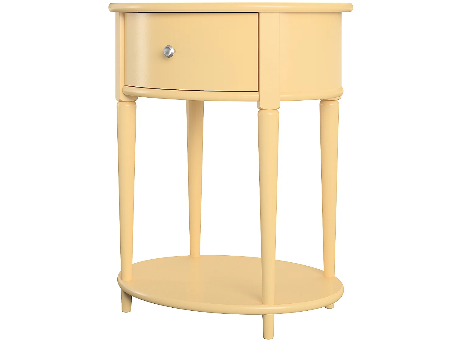 Aurora | Table d'appoint avec 1 tiroir en MDF jaune