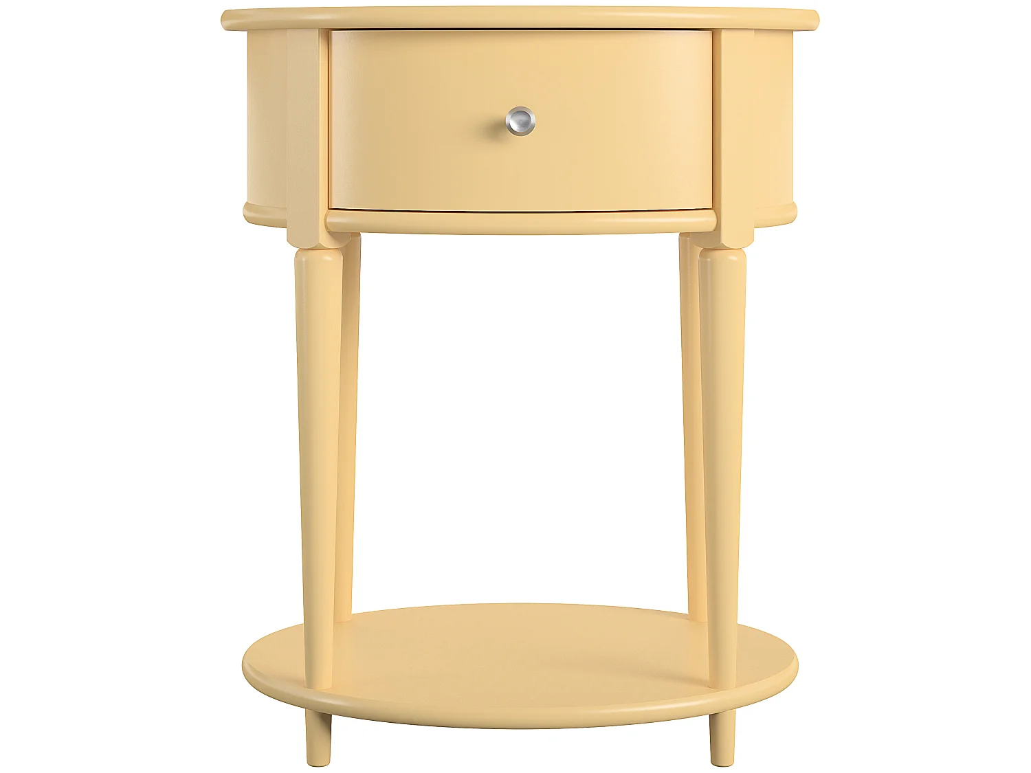 Aurora | Table d'appoint avec 1 tiroir en MDF jaune