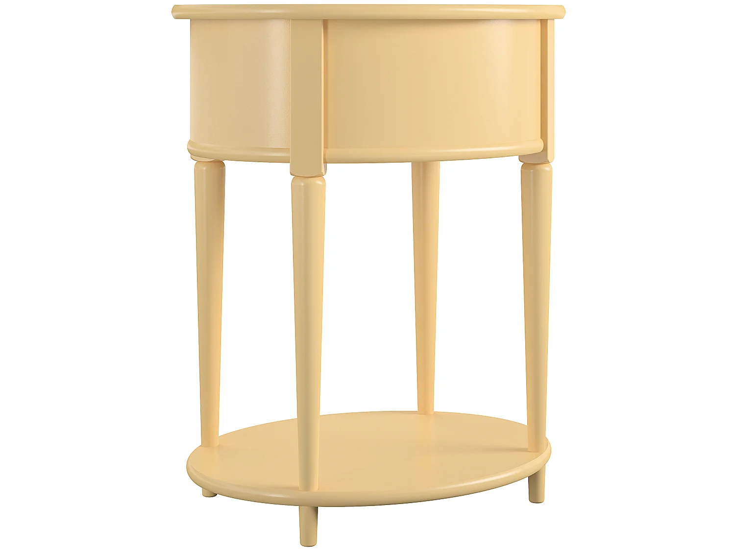 Aurora | Table d'appoint avec 1 tiroir en MDF jaune