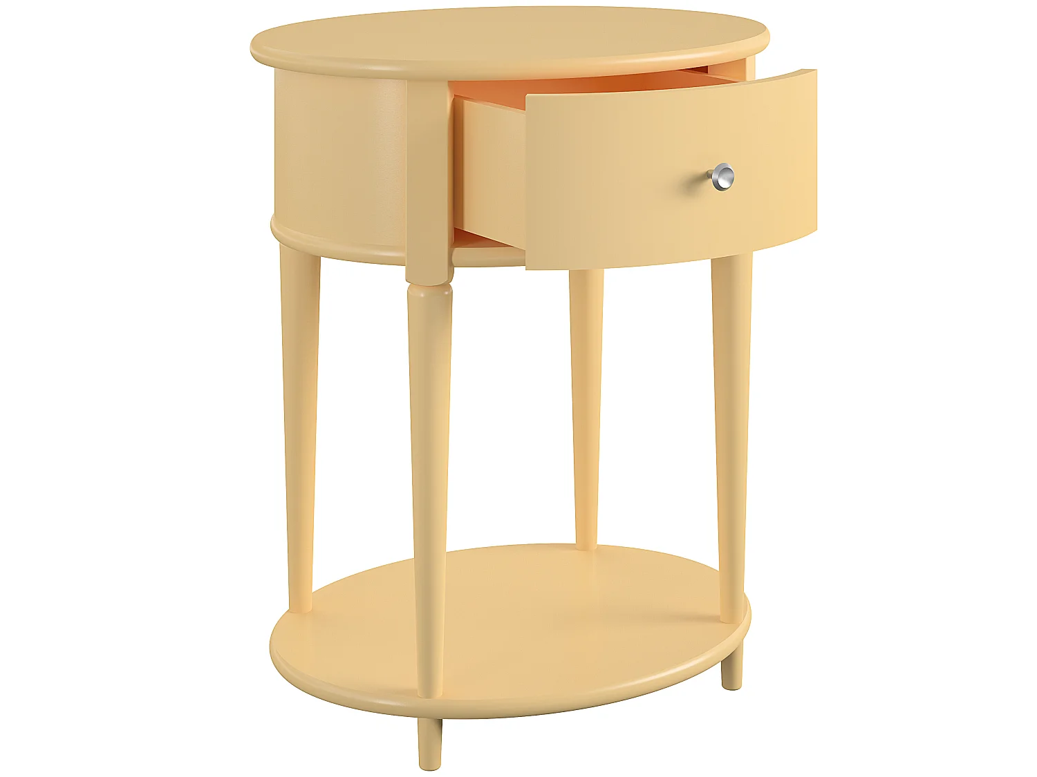 Aurora | Table d'appoint avec 1 tiroir en MDF jaune