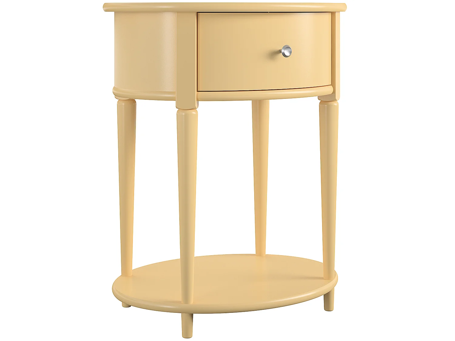 Aurora | Table d'appoint avec 1 tiroir en MDF jaune