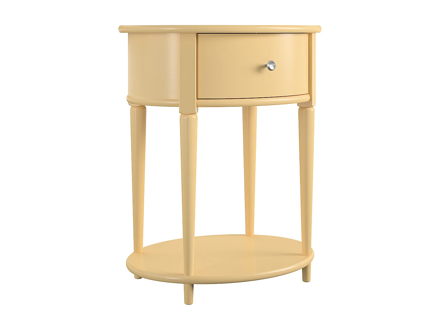 Aurora | Table d'appoint avec 1 tiroir en MDF jaune