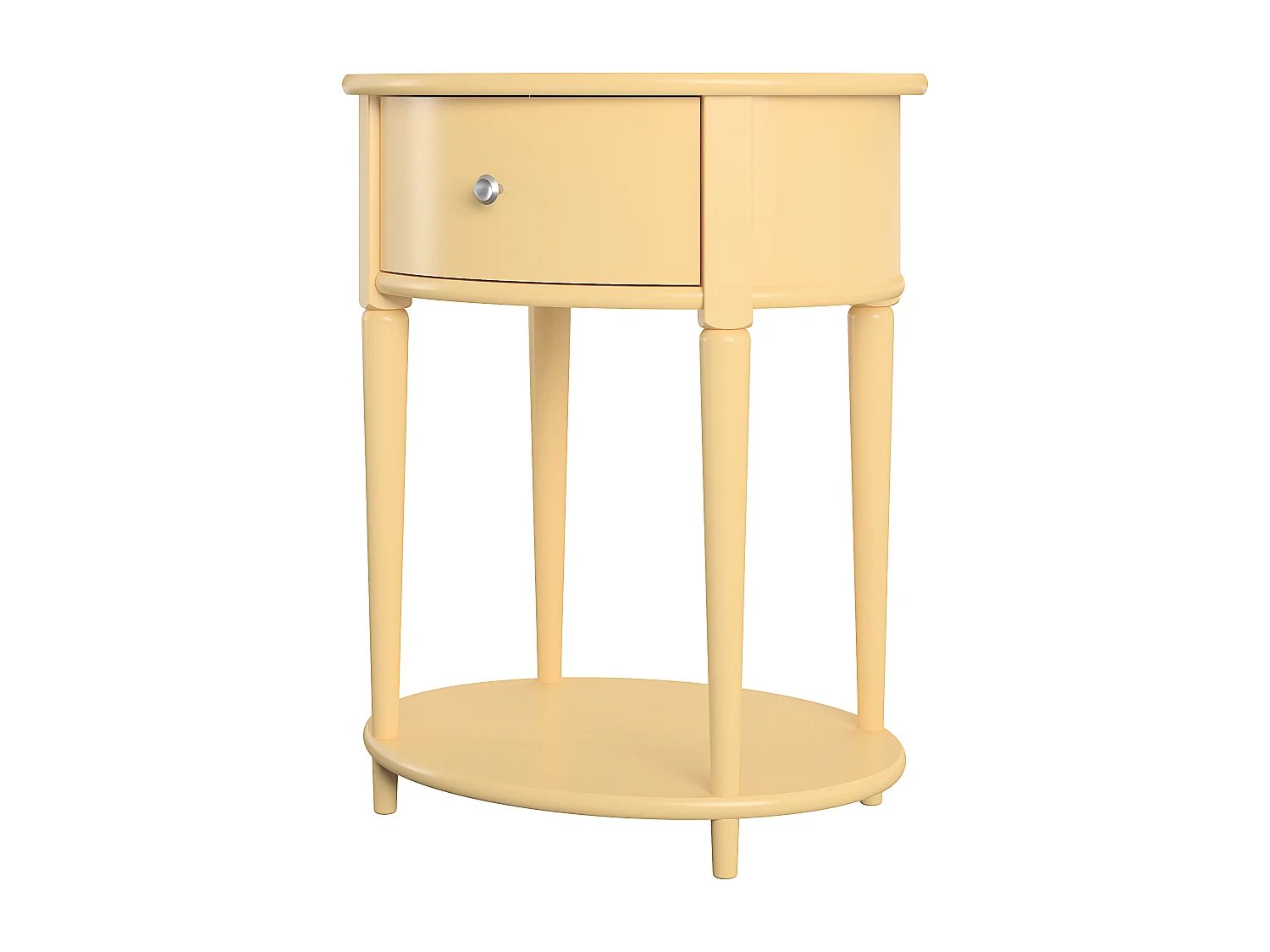 Aurora | Table d'appoint avec 1 tiroir en MDF jaune