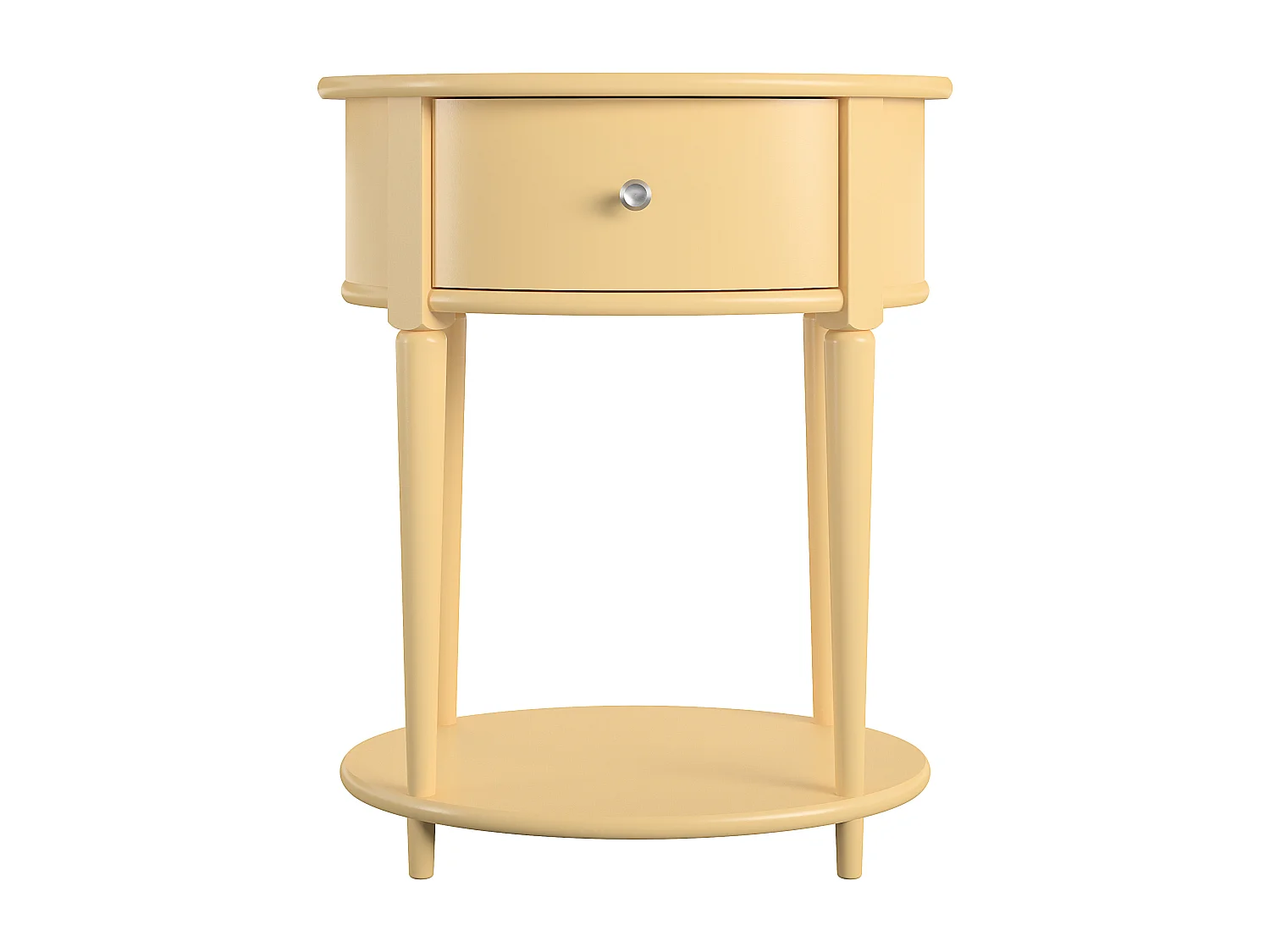 Aurora | Table d'appoint avec 1 tiroir en MDF jaune