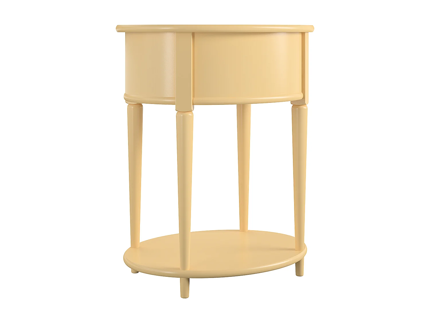 Aurora | Table d'appoint avec 1 tiroir en MDF jaune