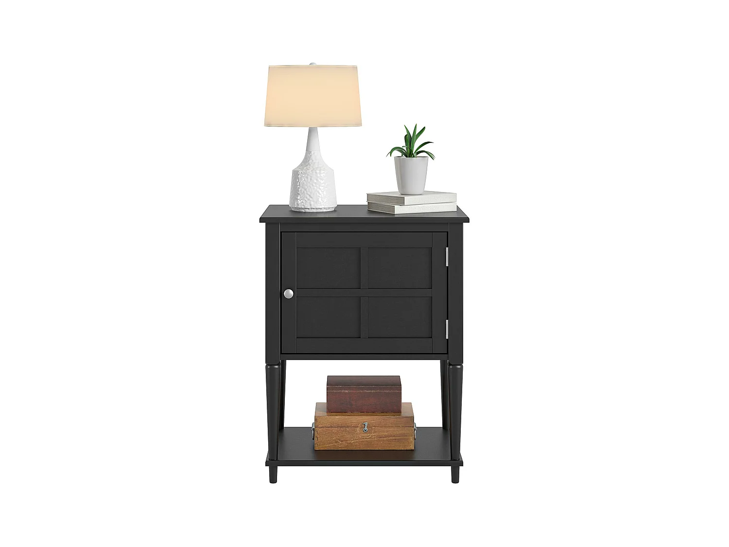 Tavolo in stile con 1 anta in MDF nero