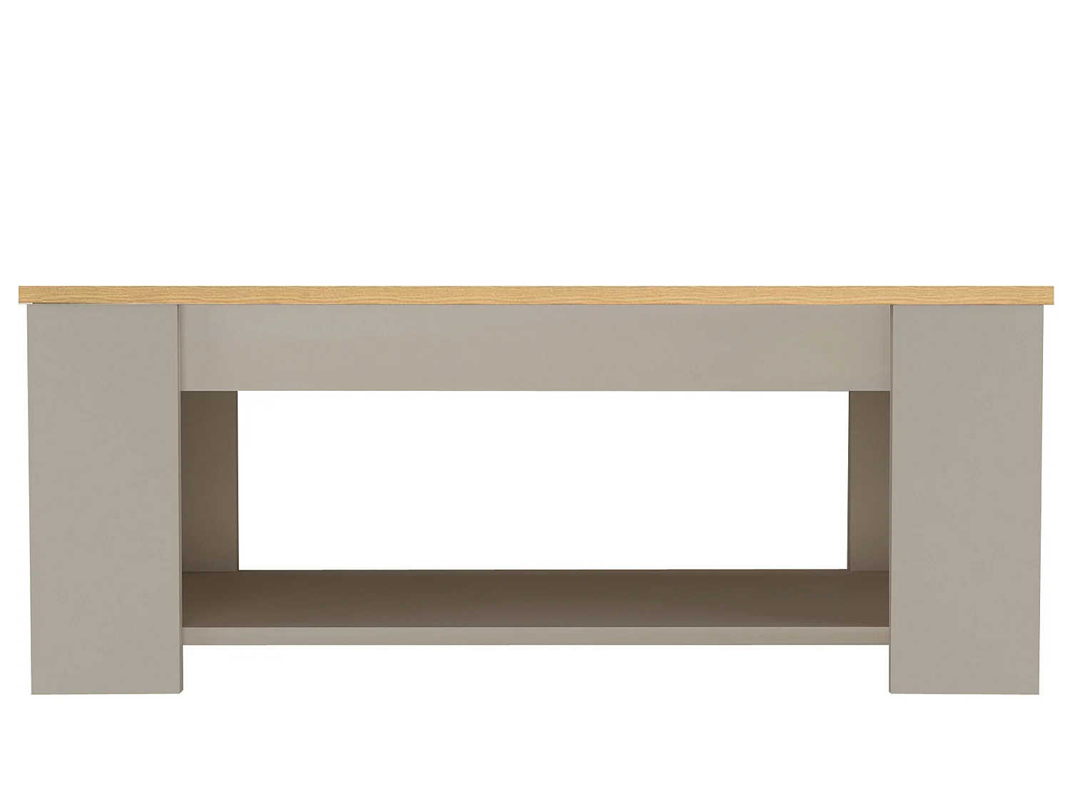 Tavolino con 1 ripiano in MDF rovere e crema