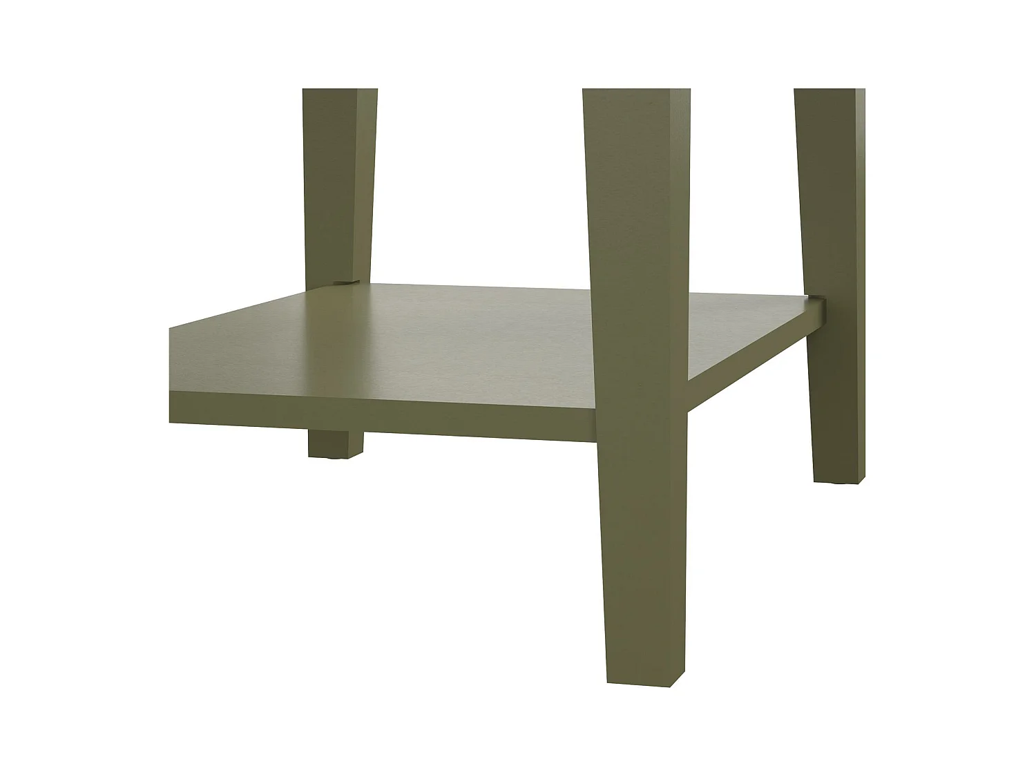 Mesa decorativa con 2 cajones en MDF verde oliva