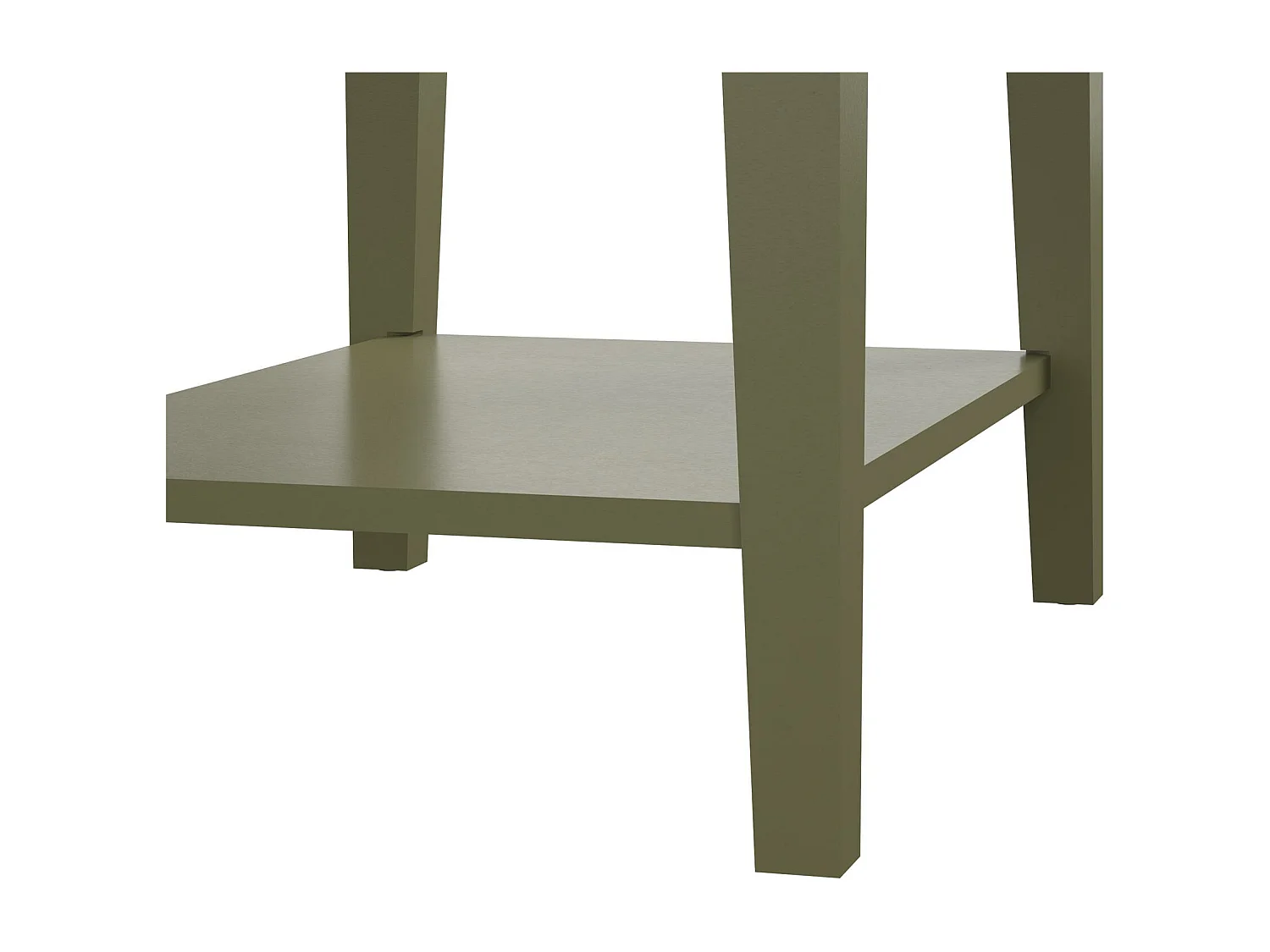 Mesa decorativa con 2 cajones en MDF verde oliva