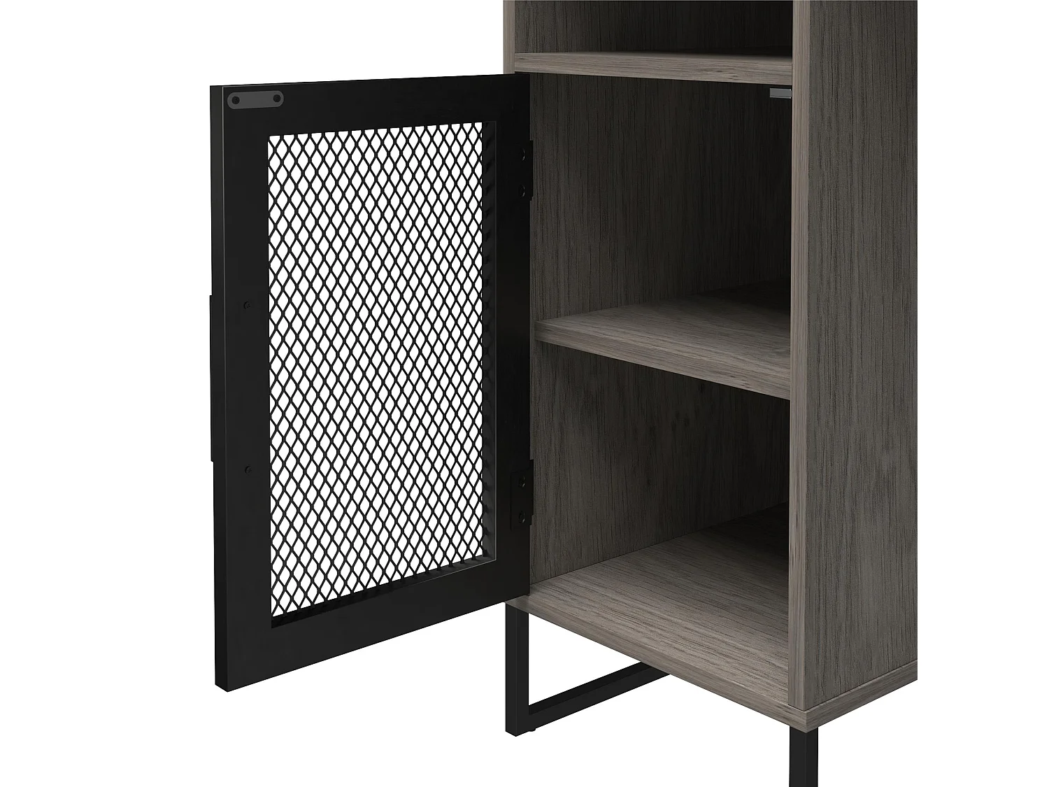 Fairmont | Table d'appoint avec 1 porte en MDF blanc cassé