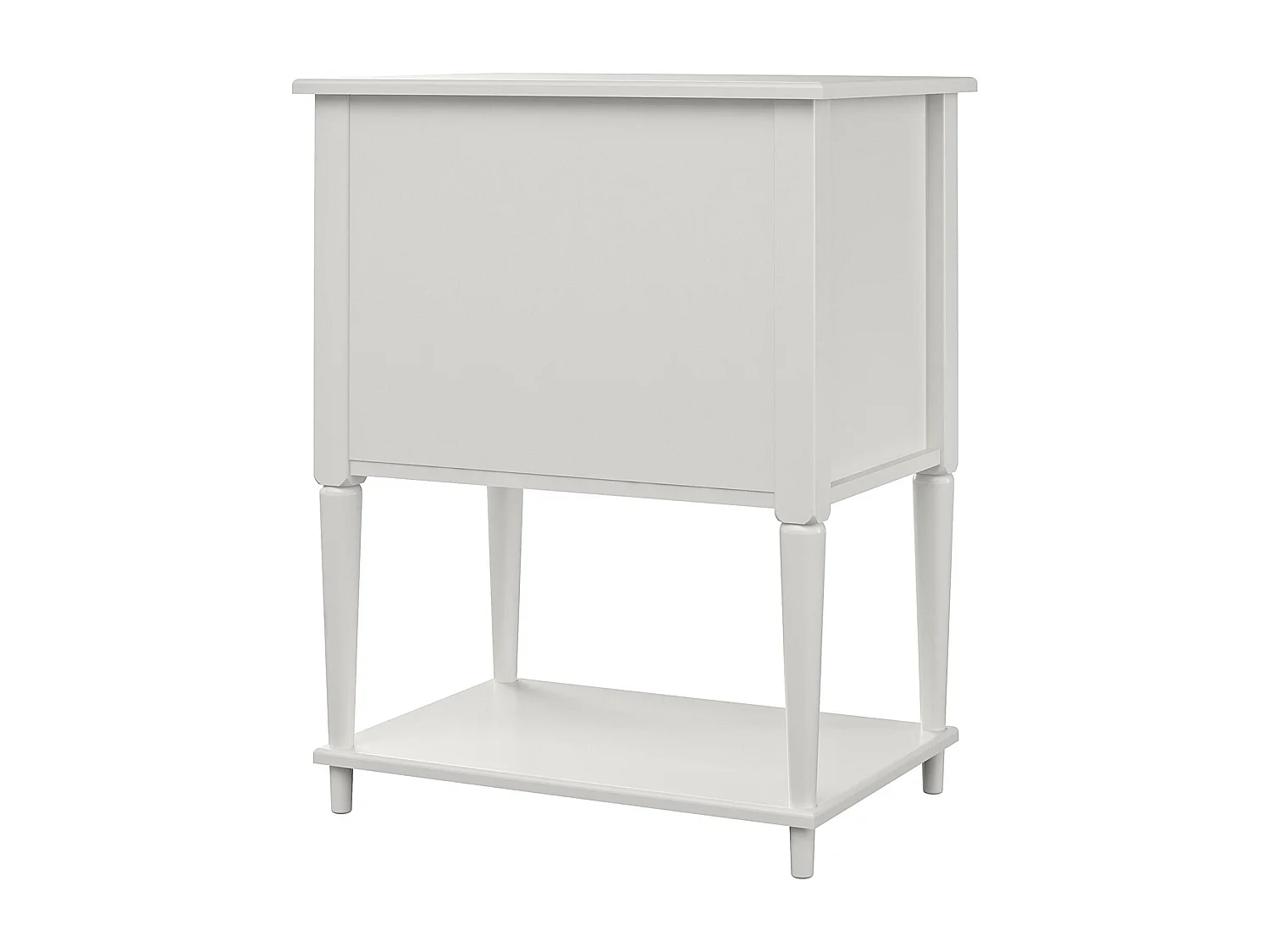 Akzenttisch mit 1 Tür aus MDF, cremefarben