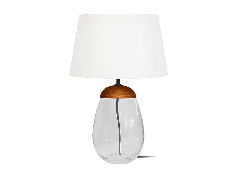 Lámpara de Mesa  TOSEL ,vidrio,Transparente,A46xD30xP30cm