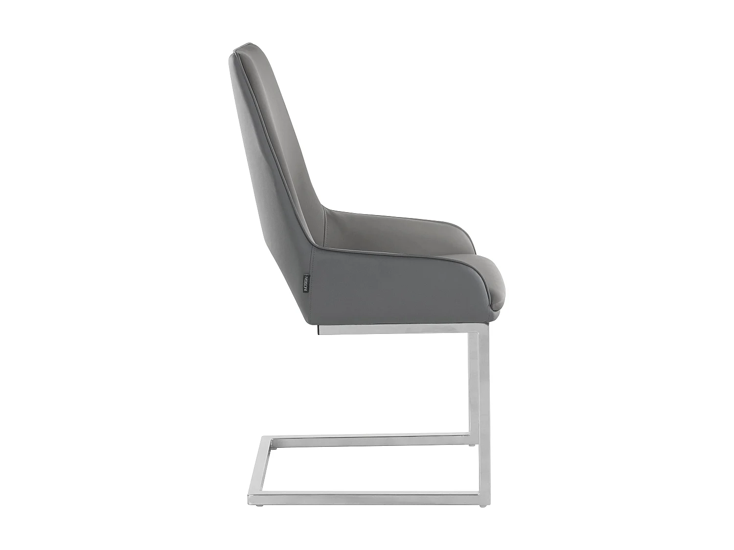 Set di 2 sedie da pranzo in PU antracite e grigio chiaro