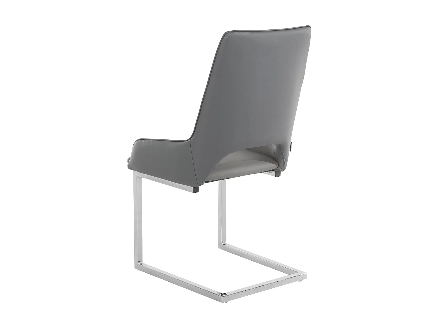 Irma | Lot de 2 chaises de salle à manger en PU anthracite et gris clair