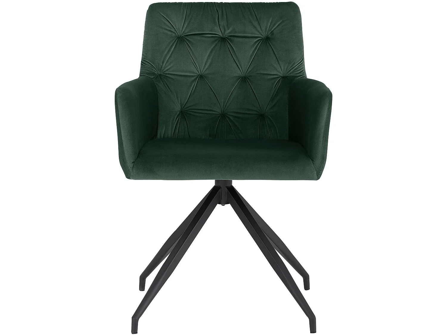 Set di 2 sedie da pranzo imbottite in PU lverde scuro