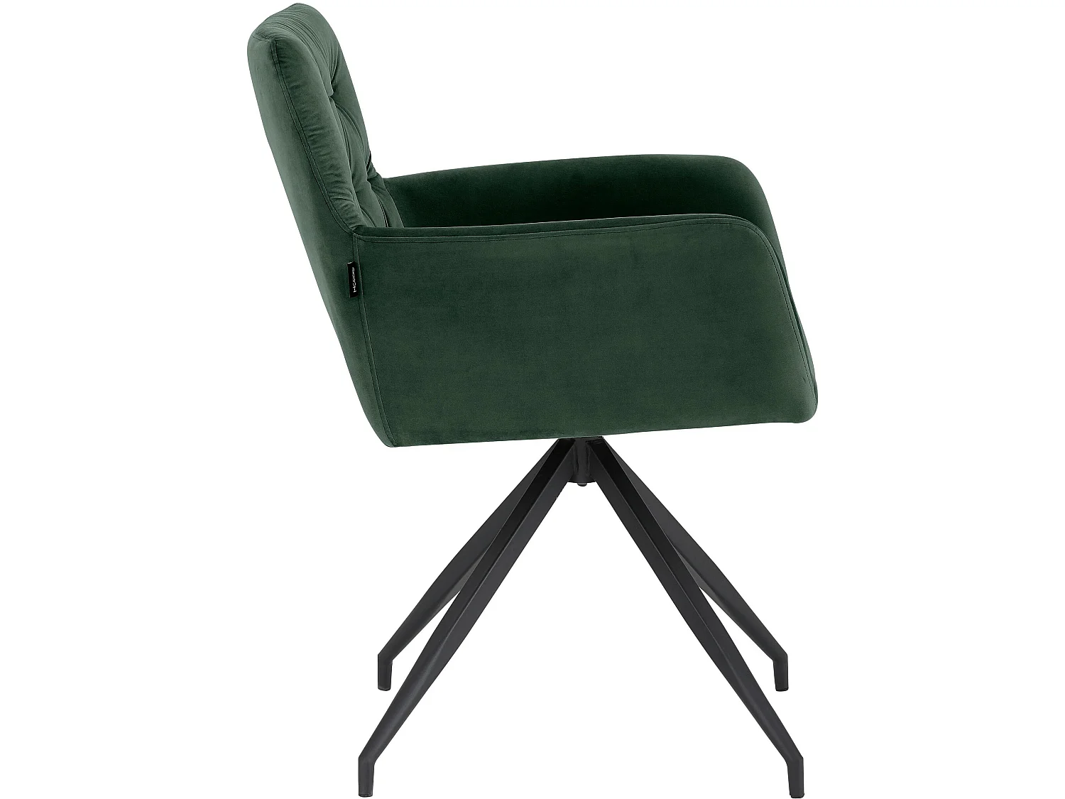 Set di 2 sedie da pranzo imbottite in PU lverde scuro