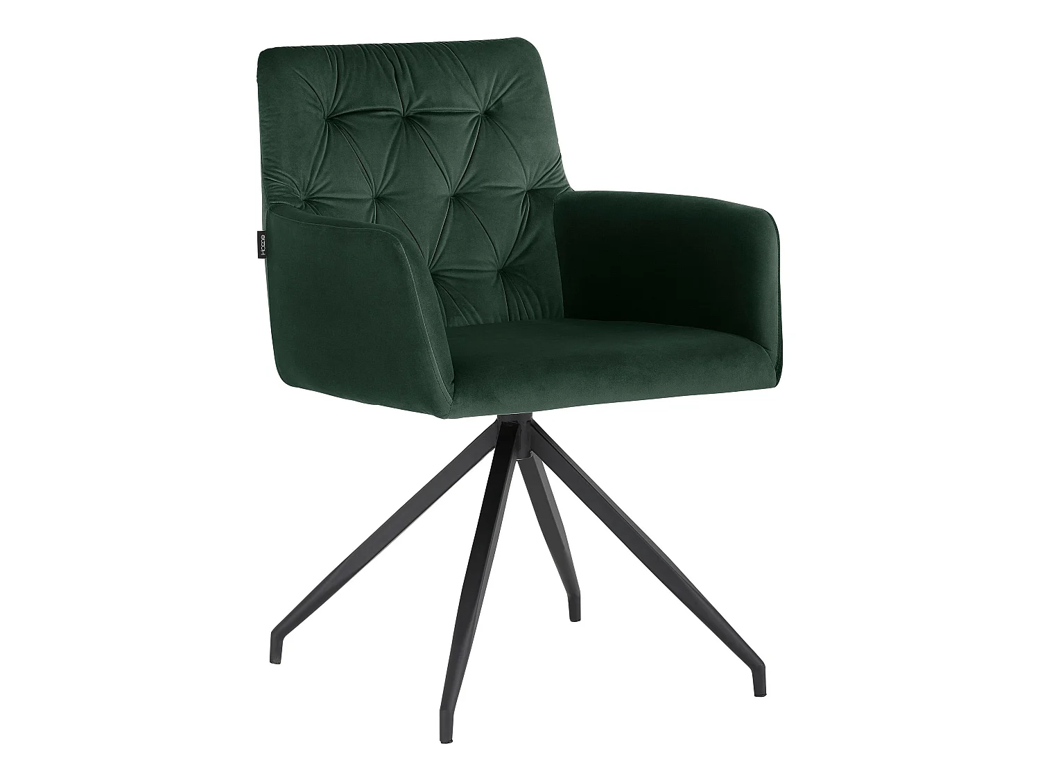 Ashley | Lot de 2 chaises de salle à manger rembourrées en PU vert foncé
