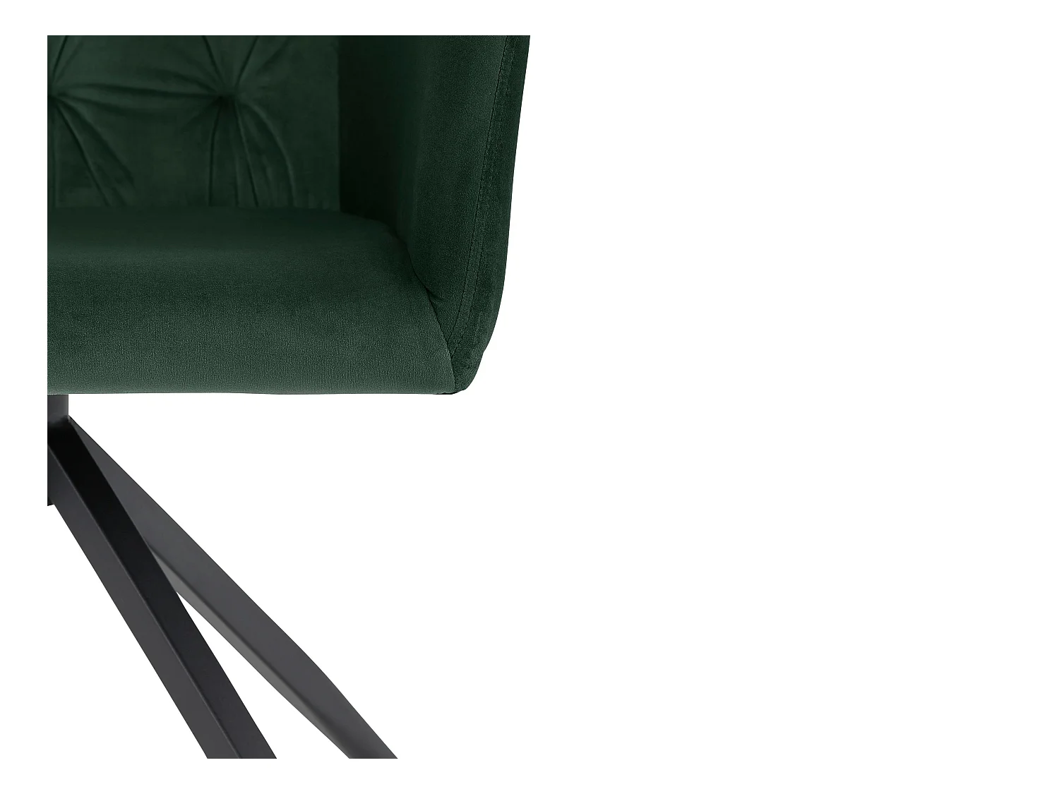 Ashley | Lot de 2 chaises de salle à manger rembourrées en PU vert foncé
