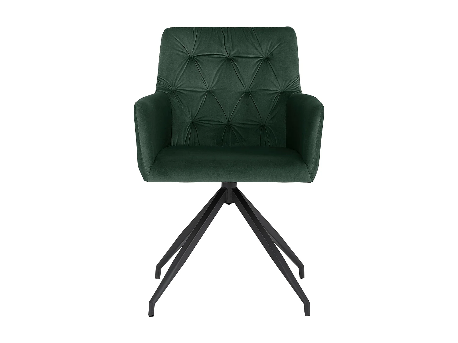 Ashley | Lot de 2 chaises de salle à manger rembourrées en PU vert foncé