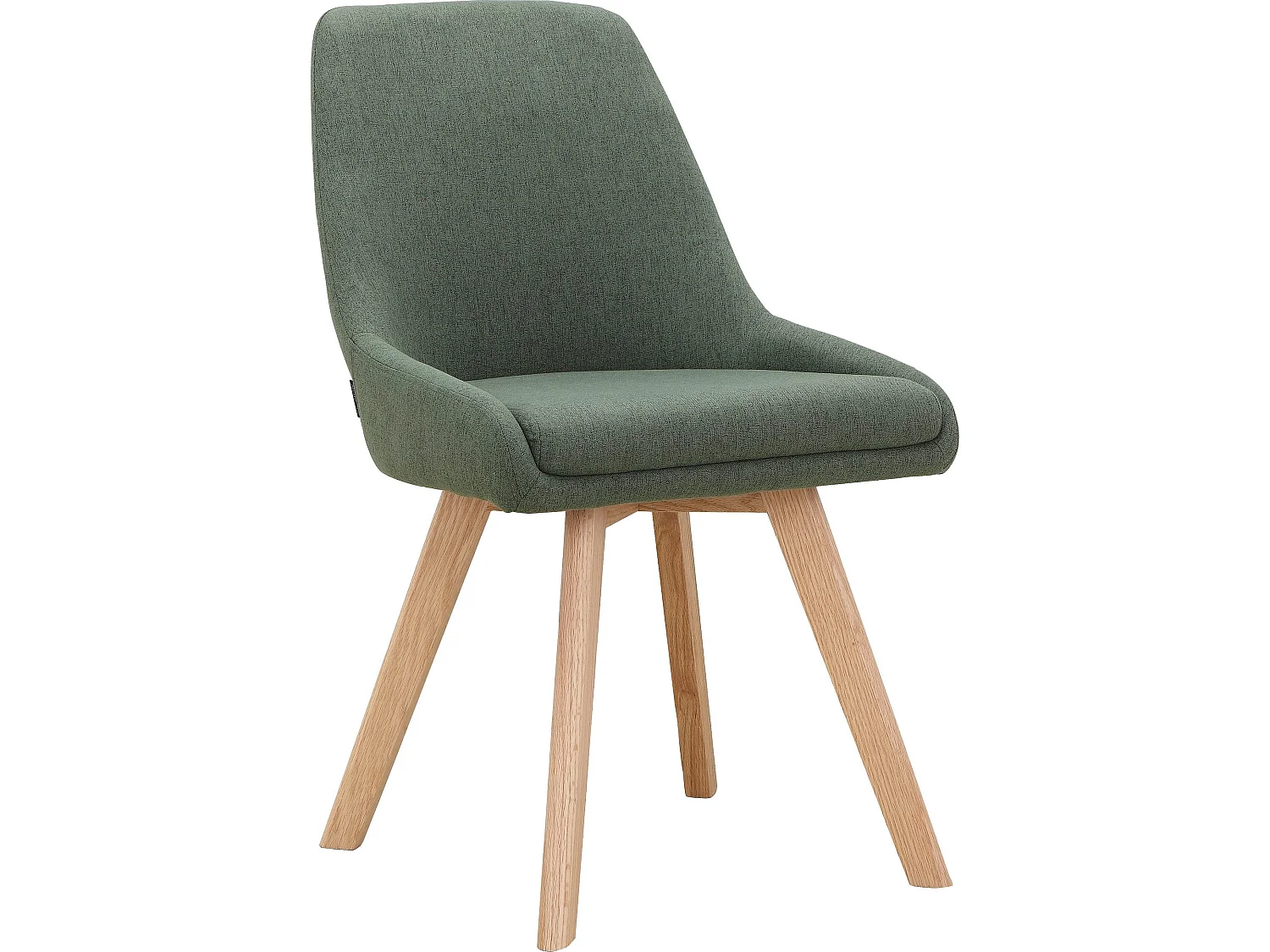 Set di 2 sedie da pranzo imbottite in verde lana