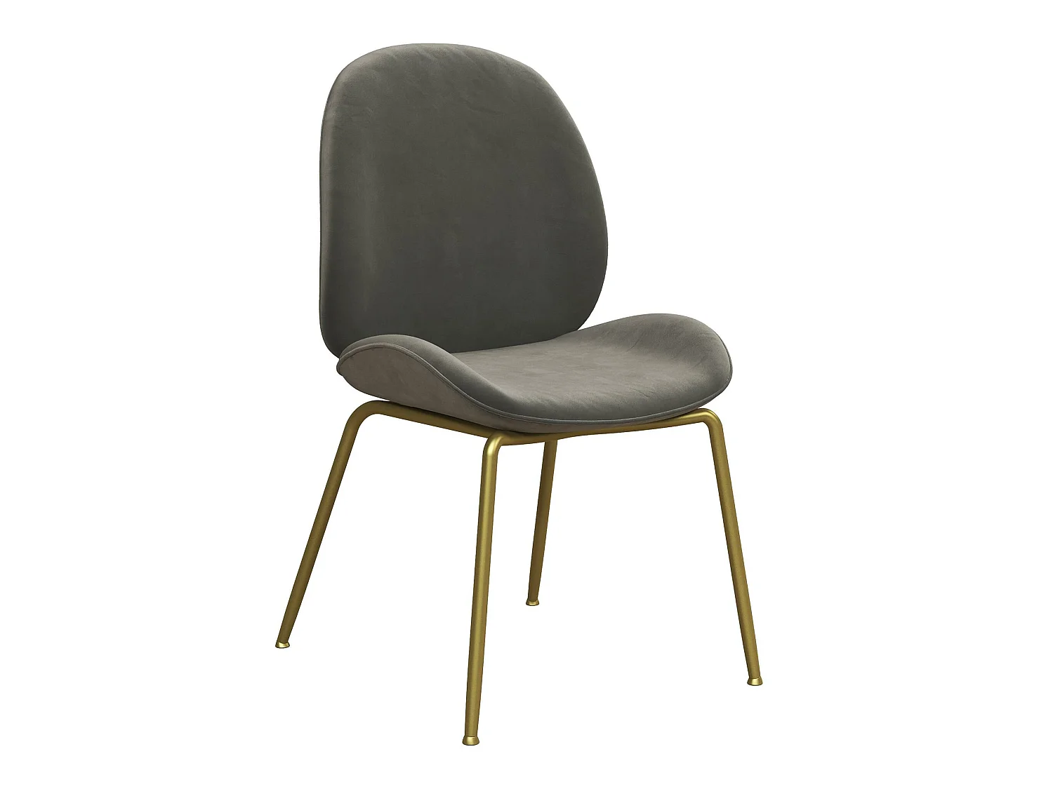 Astor | Chaise de salle à manger rembourrée en velours gris