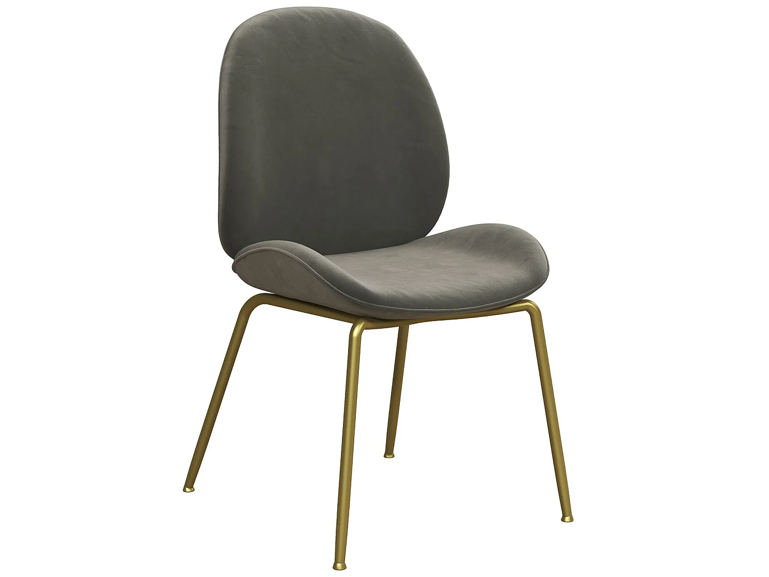 Astor | Chaise de salle à manger rembourrée en velours gris