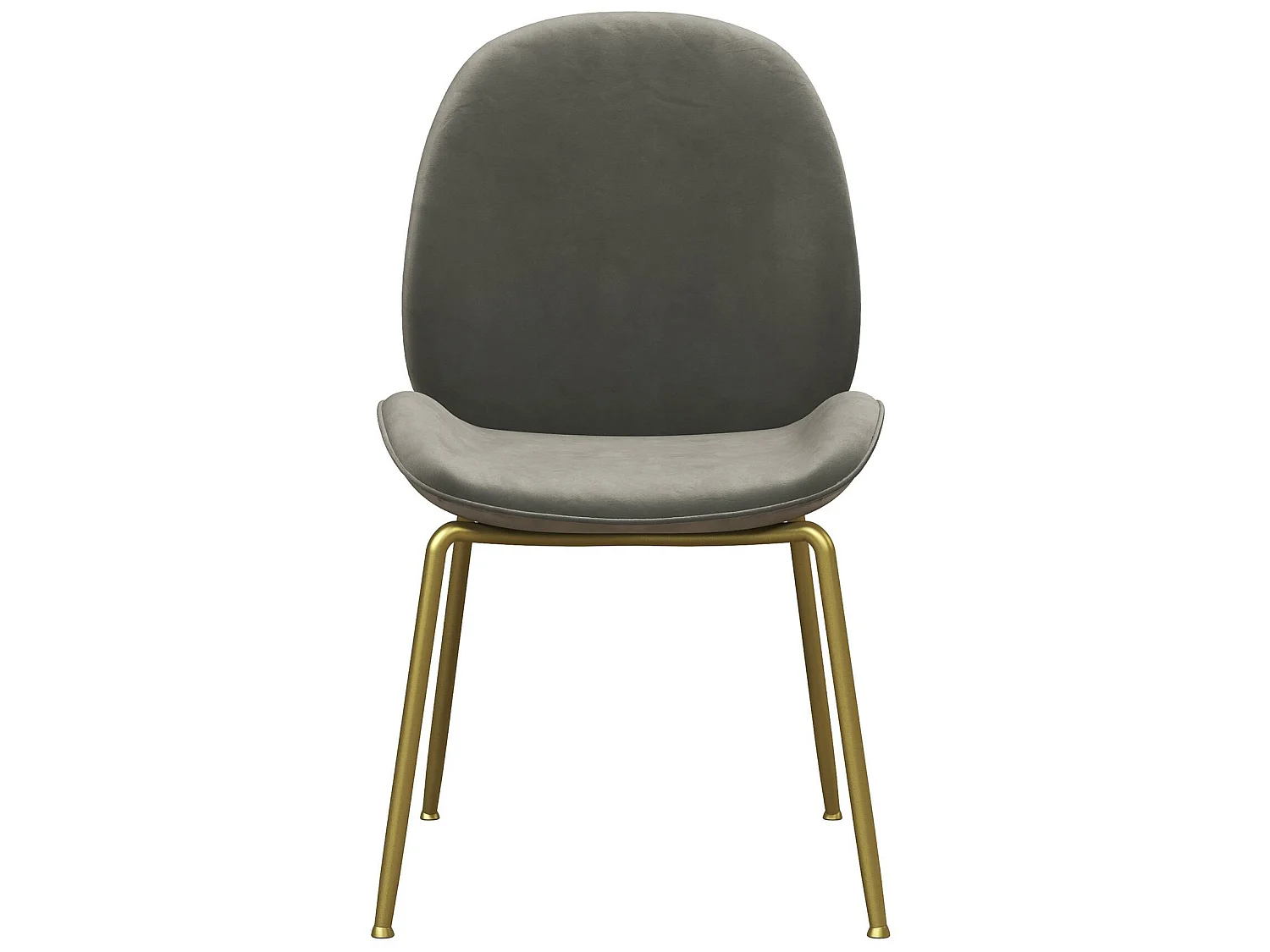 Astor | Chaise de salle à manger rembourrée en velours gris