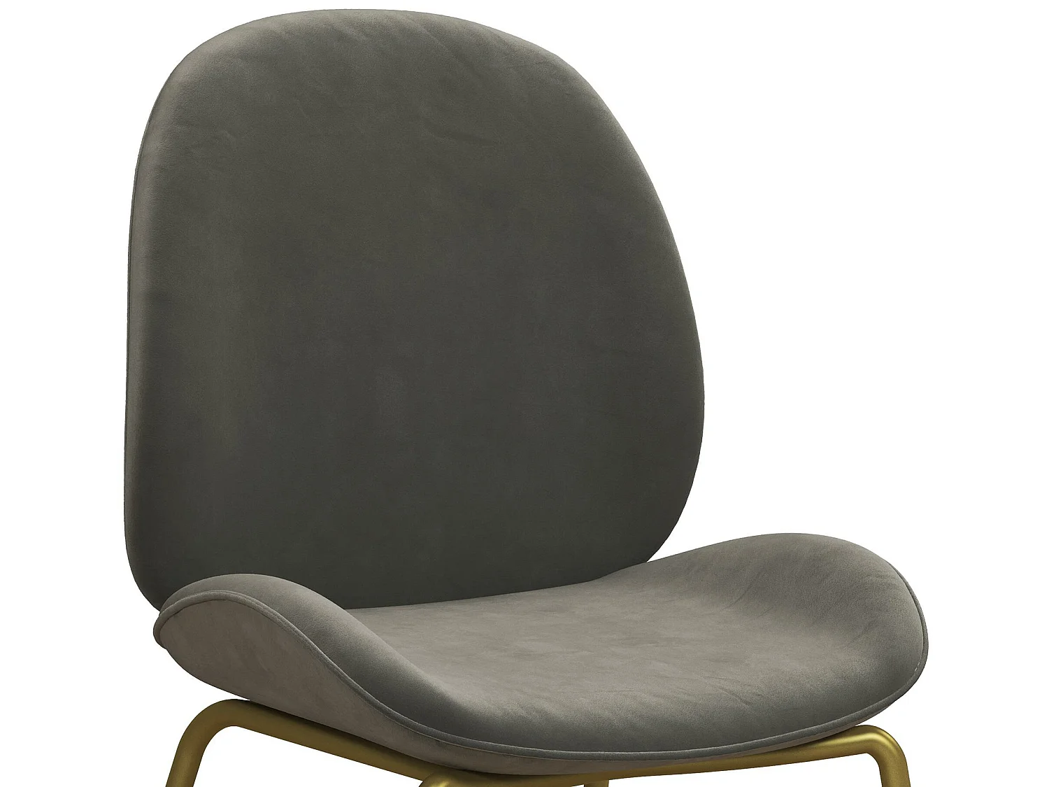 Astor | Chaise de salle à manger rembourrée en velours gris