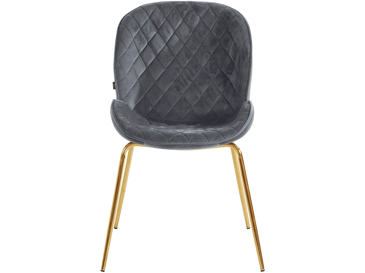 Mia | Lot de 2 chaises de salle à manger rembourrées en velours gris