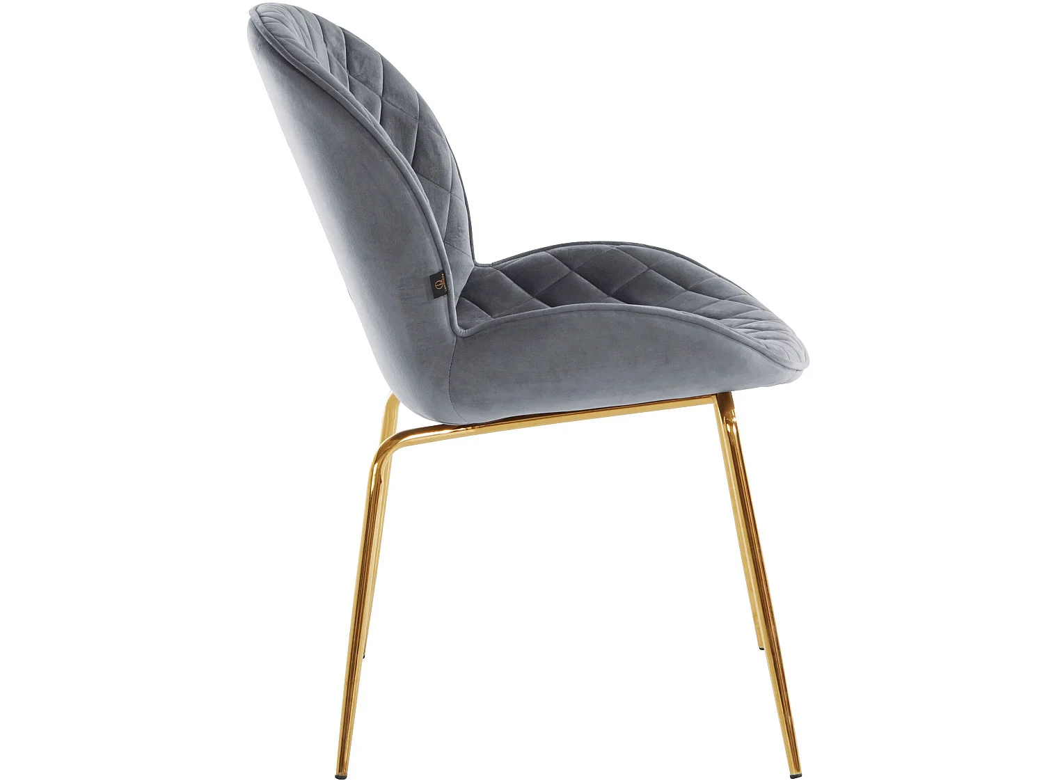 Mia | Lot de 2 chaises de salle à manger rembourrées en velours gris