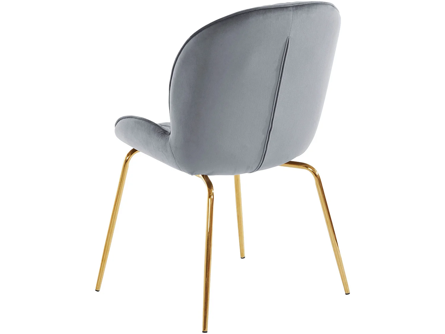 Mia | Lot de 2 chaises de salle à manger rembourrées en velours gris