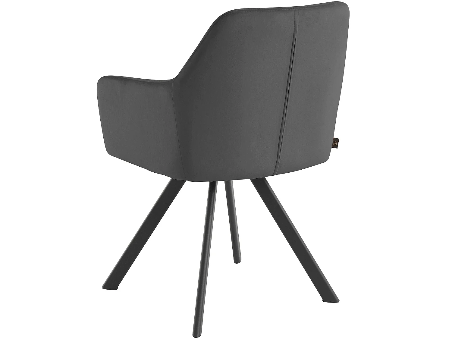 Set di 2 sedie da pranzo imbottite in velluto grigio chiaro