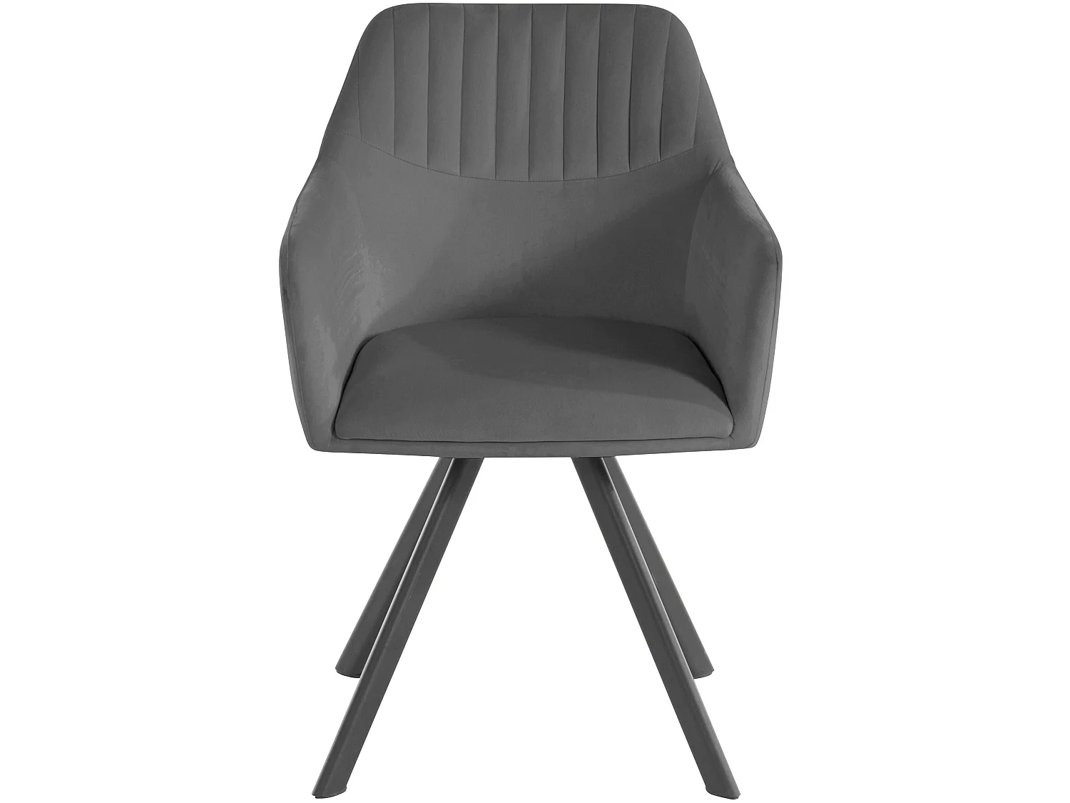 Set di 2 sedie da pranzo imbottite in velluto grigio chiaro